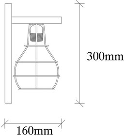 Aplică EREBOS 1xE27/40W/230V