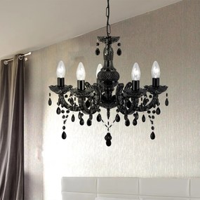 Candelabru stil clasic Marie Therese 5L negru 1455-5BK SRT