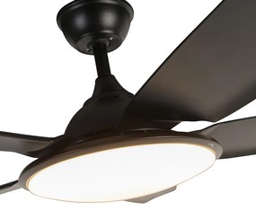 Ventilator de tavan negru 130cm incl. LED Dimmable cu telecomandă - Vifte