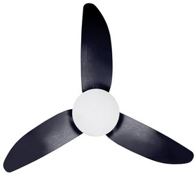 Brilagi - Ventilator LED tavan dimabil 30W 230V 3000-6500K negru + DO