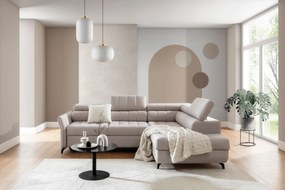 Colțar extensibil Elarias L dreapta - bej țesătură Maya 01 - Oferta limitata
