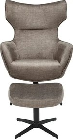 Fotoliu pivotant VOGUE catifea taupe