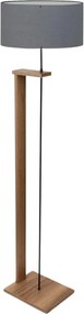 Lampadar AYD-3132, gri inchis/stejar inchis, lemn/material textil, 38x