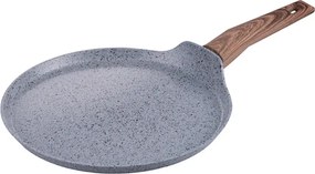 Tigaie pentru clatite Galileo Carrara SChef 2191315, 28 cm, 5 straturi, Acoperire ceramica, Fara PFAS și PTFE, Inductie, Gri/Maro
