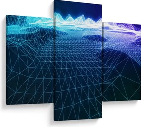 Tablou - Munți în model de calculator (90x60 cm)