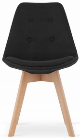 Set de masă 1 + 4, masă ADRIA 120x80 negru + scaune DAREN NORI negru