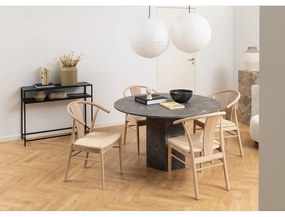 Masă tip consolă cu picioare metalice Actona Newcastle, negru