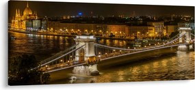 Tablou orașului nocturn (120x50 cm)
