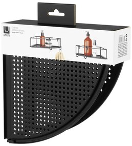 Rafturi negre de colț autoadezive din oțel 2 buc. Cubiko – Umbra