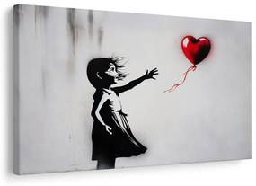 Tablou fată și inimă zburătoare