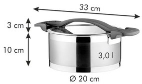 Cratiță cu capac Tescoma Ultima 3 l , diam. 20 cm
