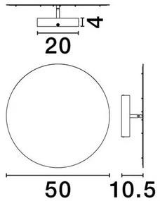 Aplica LED ambientala ALIDA 50cm, 2700K