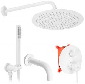 Set de dus incastrat Lungo alb mat