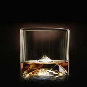 Set pahare pentru whisky LIITON 1006964 Everest, 270 ml, 2 buc, Fund 3D Muntele Everest, Transparent