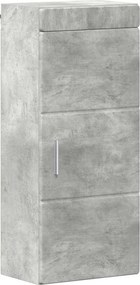 vidaXL Dulap de perete pentru baie TULUM Gri din beton Lemn compozit