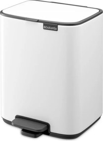 Coș de gunoi alb cu pedală din oțel 7 l Bo – Brabantia