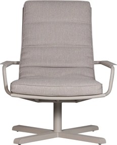 Fotoliu de grădină grej din metal/capitonat Coosa – WOOOD