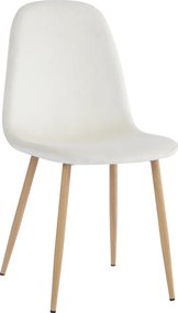 Scaun LEGA NEW, bej/fag, stofa/metal, 45x56x85 cm