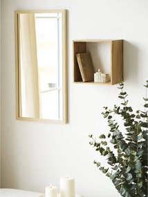 Raft de perete Lattoon, stejar, natural, 30x18x30 cm