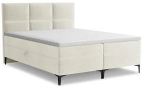 Pat boxspring bej cu spațiu de depozitare 140x200 cm Pakalana – Makamii
