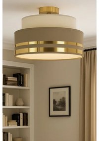 Plafonieră TAMI 1xE27/60W/230V bej/maro/auriu