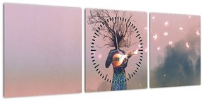 Tablou - Natura vie (cu ceas) (90x30 cm)