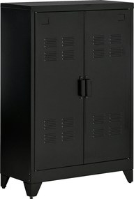 HOMCOM Dulapior Multifunctional cu 2 Usi Stil Industrial, Dulapior Metalic pentru Casa si Garaj - Gri | Aosom Romania