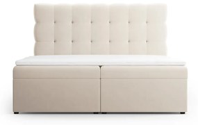 Pat boxspring bej cu spațiu de depozitare 180x200 cm Bali – Cosmopolitan Design