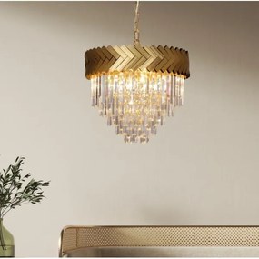 Lustră pe lanț Zuma Line 23910/9 LYON 9xE14/40W/230V auriu