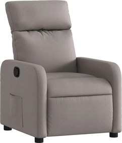 vidaXL Fotoliu rabatabil, gri taupe, material textil