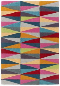 Covor Angles Bedora, 200x300 cm, 100% lana, multicolor, finisat manual