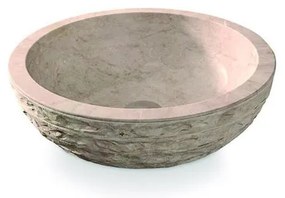 Bathco 00318 - Lavoar PUKET pentru blat, Ø 45 cm, piatră/bej