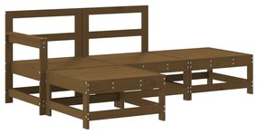 3186490 vidaXL Set mobilier pentru grădină 4 piese, maro miere, lemn masiv pin