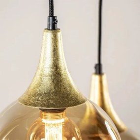 Lustr CALYPSO 2xGU10/60W + 3xE27/60W, negru/auriu, pe cablu