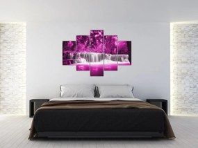 Tablou - Cascadă, violet (150x105 cm)