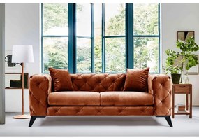 Canapea CHESTERFIELD Como - Orange cu 2 Locuri 197 X 73 X 90