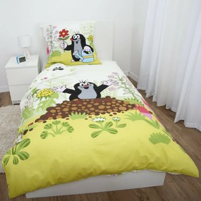 Lenjerie de pat din bumbac Herding Cârtițel, 135 x 200 cm, 80 x 80 cm