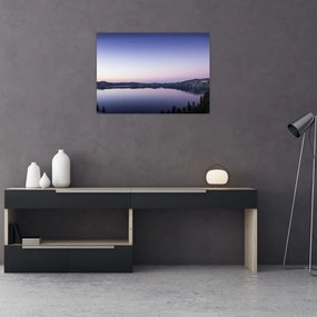 Tablou pe sticlă cu lac (70x50 cm)