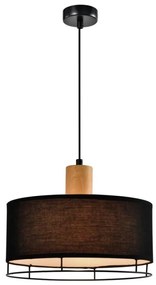 Pendul cu cablu ARDI 1xE27/40W/230V negru/maro