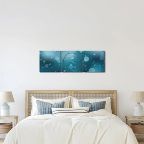 Tablou cu picături (cu ceas) (90x30 cm)