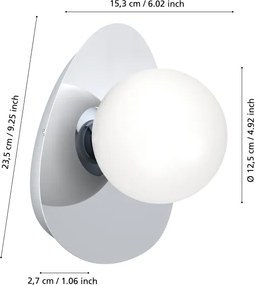 Eglo 902095 - Aplică LED de perete pentru baie CASTROVIDO, 1xG9, 4,2W, 230V, IP44, crom