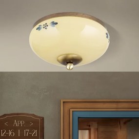 Orion - Plafonieră LANDHAUS 1xE27/60W/230V Ø 21 cm bronz/bej/albastru