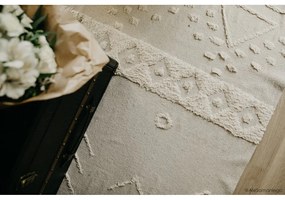 Covor alb lavabil/țesut manual din bumbac 170x240 cm Tribu Natural – Lorena Canals