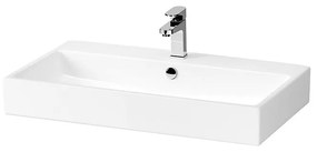 Lavoar baie pe mobilier alb 80 cm, dreptunghiular, Cersanit Virgo 810x465 mm