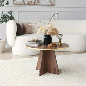 Măsuță de conferință Mushroom Gold and Walnut