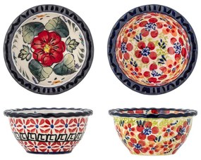 Boluri mici roșii 2 buc. pentru servire din gresie 95 ml Florist – Bloomingville