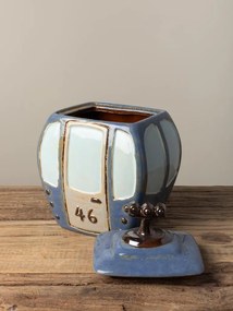 Cutie decorativa, din ceramica, albastru, Box Cable