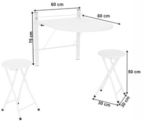 Set dining set 1+2, alb, AMADEO