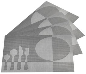 Suport farfurie Food gri, 30 x 45 cm, set 4 buc.