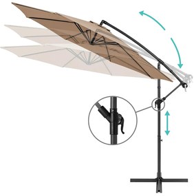 Umbrela de soare suspendata 2,7 m-kaki